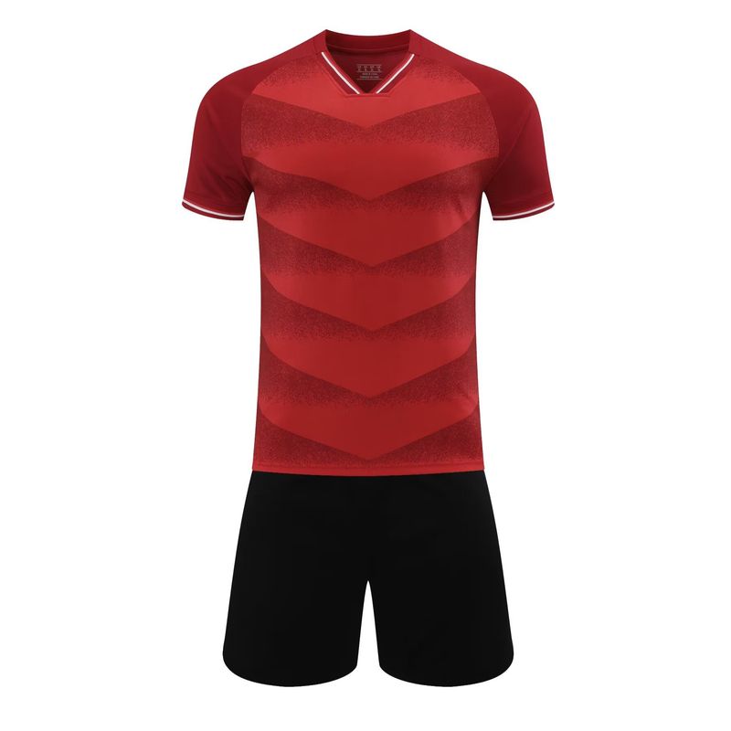 Summer football with breathable quick drying fabric, adult and children's printed size competition training suit_voghion.com