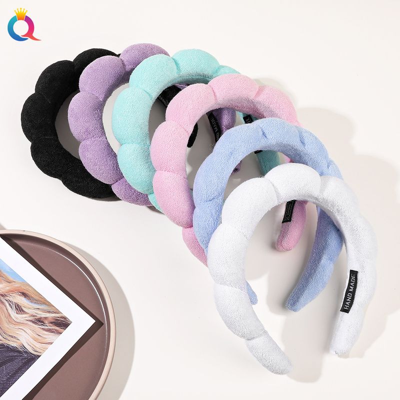 Fascia per capelli da spa - Fascia per capelli in spugna con morbida schiuma per chioma alta, trucco e cura della pelle_voghion.com