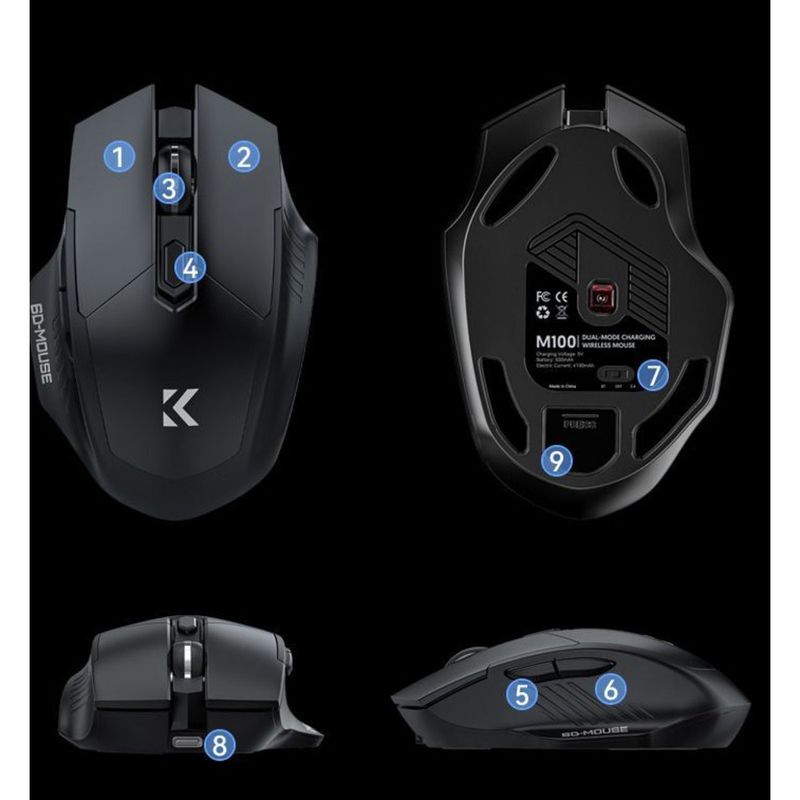Wireless Dual-Mode Bluetooth Rechargeable Office Comfortable Desktop Laptop Universal Mouse Business Special_voghion.com