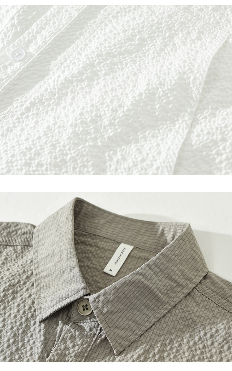 6689 Camicie giapponesi a maniche lunghe in tinta unita, alla moda, casual e larghe, comode e versatili, una camicia letteraria_voghion.com