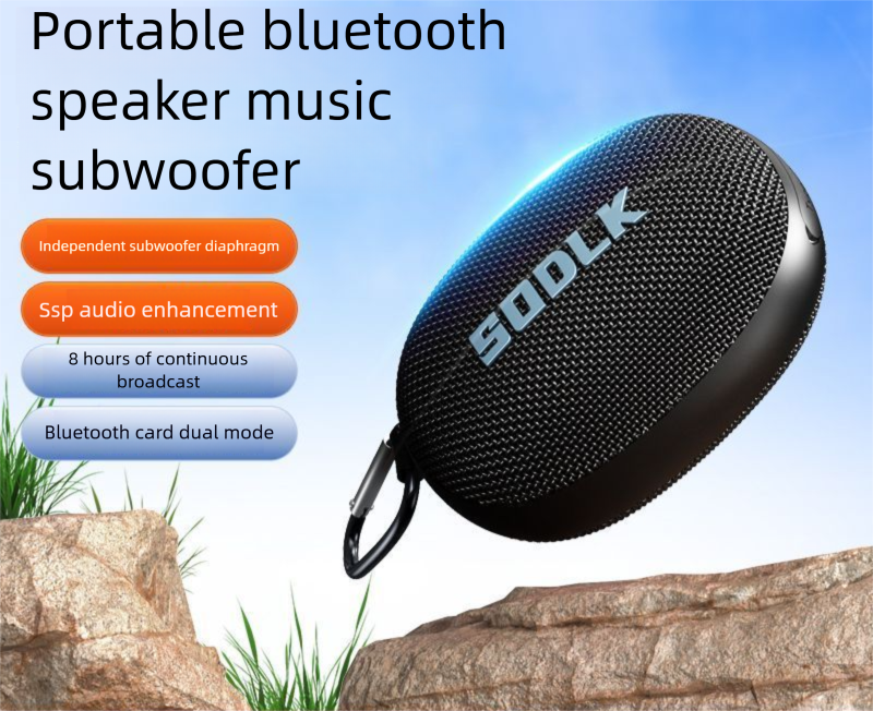 Shenglaike Bluetooth TX7 Tragbarer wasserdichter Mini-Lautsprecher mit starkem Bass für den Außenbereich, Radfahren, hohe Lautstärke_voghion.com