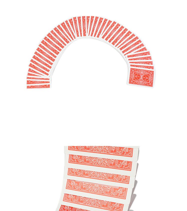 Carta da cascata colorata, ascensore da poker, poker magico, strano, primo piano, oggetti di scena magici all'ingrosso_voghion.com