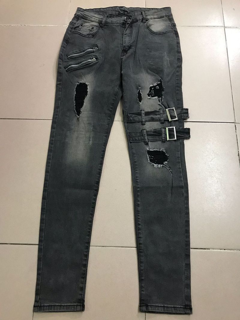 Natale, Ringraziamento, Halloween, San Valentino, Sconti all'ingrosso 2025, Nuovi jeans elasticizzati e aderenti da uomo in stile motociclista_voghion.com