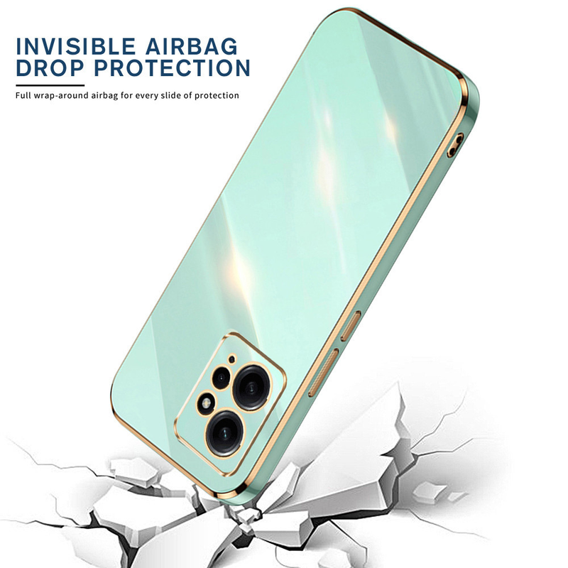 Square Plating Frame Silicone Case For Xiaomi Redmi Note 12 4G Redmy Note12 RedmiNote 12 Camera Shockproof Bumper Cover Fundas_voghion.com