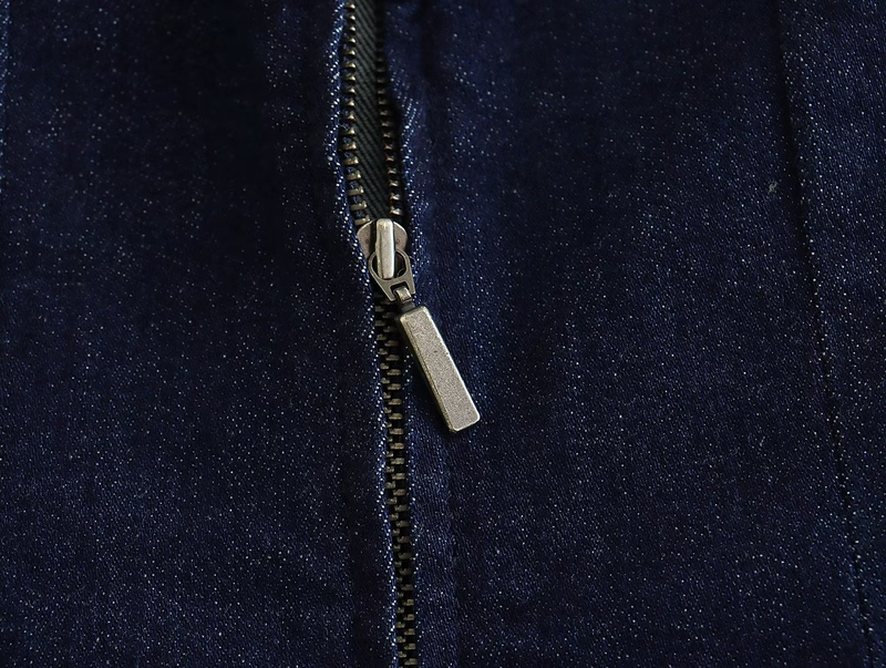 novo estilo de vestido jeans com zíper traseiro e envolto no peito para mulheres_voghion.com