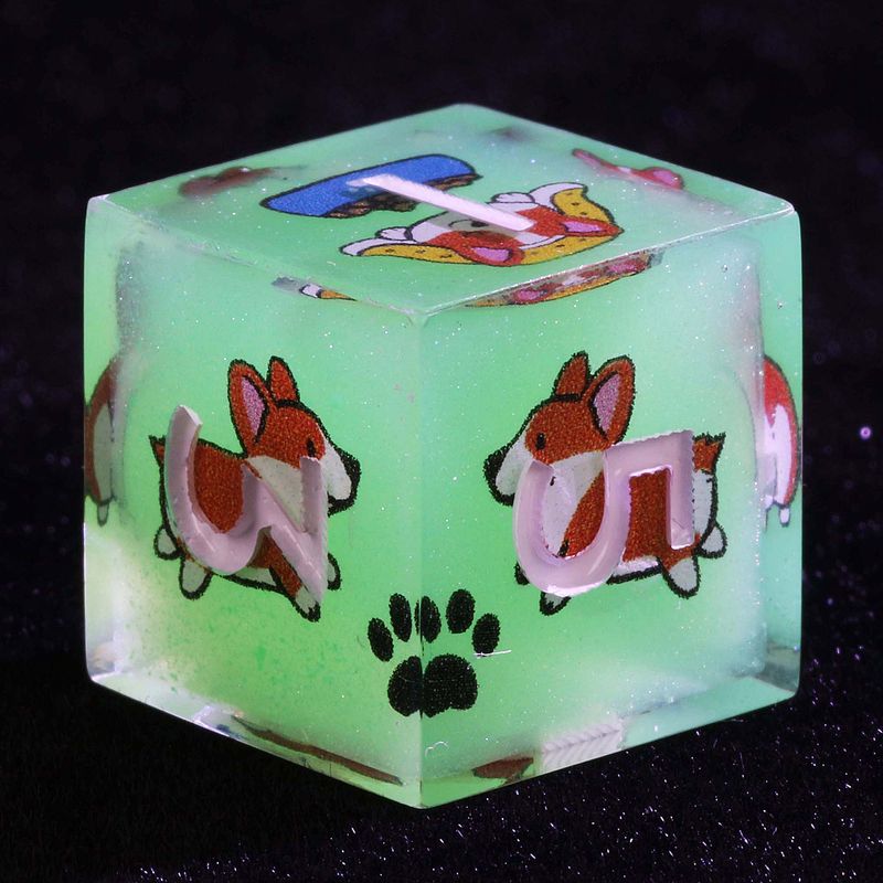 Luminous 9 Polyhedral Dice Sets DnD Corgi Lucky Adventure For Dungeons Dragons RPG_voghion.com
