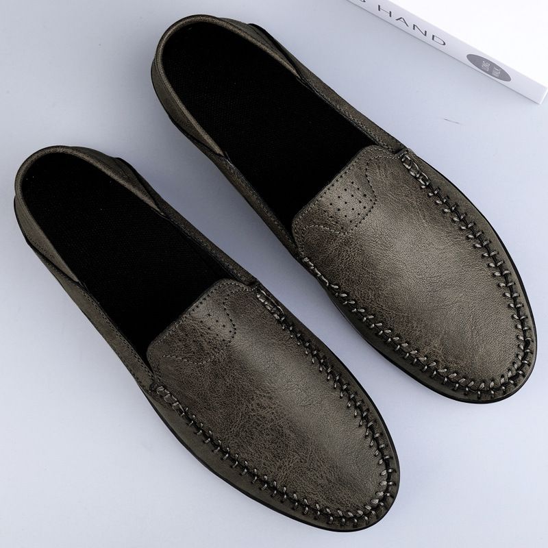 Unbeatable Quality Step On Bean 2025 Men's New Fashion Trend Large Lazy Casual Shoes_voghion.com