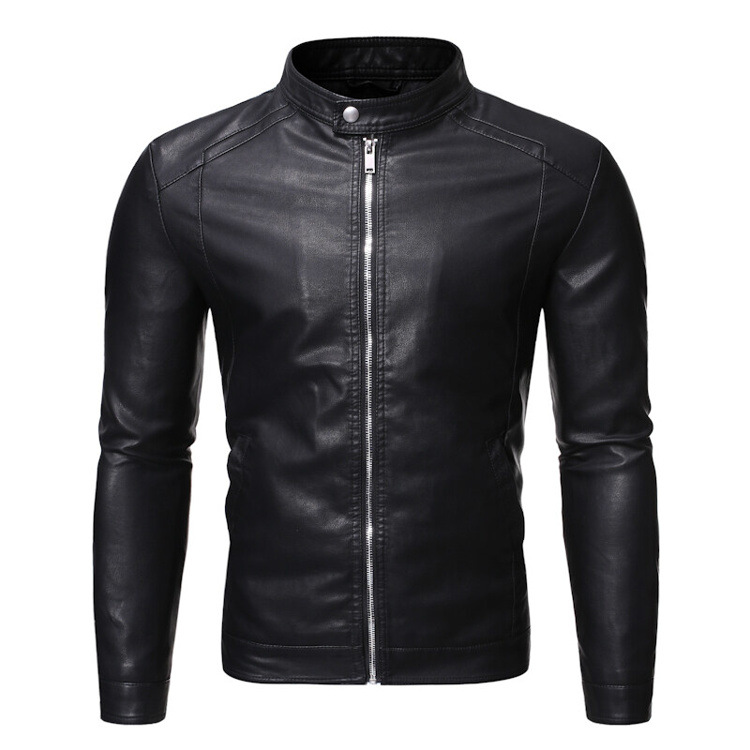 Men's leather jacket Men's autumn/winter motorcycle casual coat men's_voghion.com