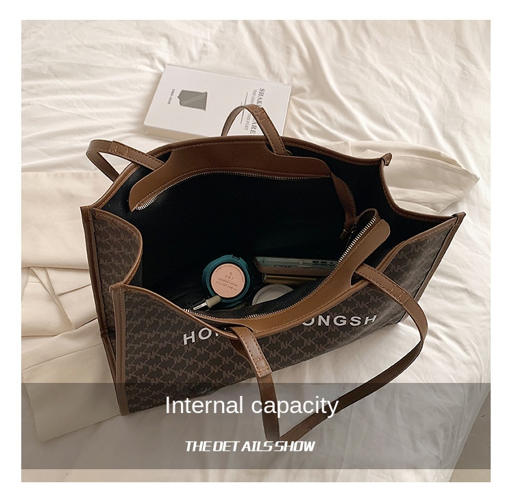 Borsa a tracolla all-in-one retrò da pendolare di moda da donna di nuova moda di grande capacità 2023. Borsa tote per classe universitaria_voghion.com