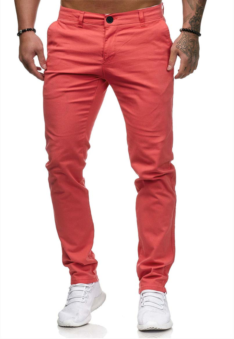 Pure Color Men's Casual Trousers Slim Fit Pants For Men Cargo Pants Clothing Style Long Trousers And Versatile 2023 Pant_voghion.com