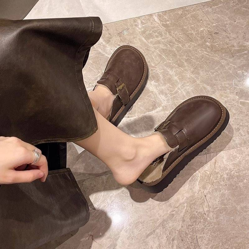 Cotton Slippers Birken Shoes 2025 New Autumn And Winter Half-slipper_voghion.com