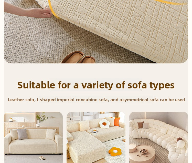 Copridivano in ciniglia alla moda - Copridivano componibile antiscivolo a copertura totale (moderno e minimalista, 6 colori, 5 misure, lavabile in lavatrice)_voghion.com