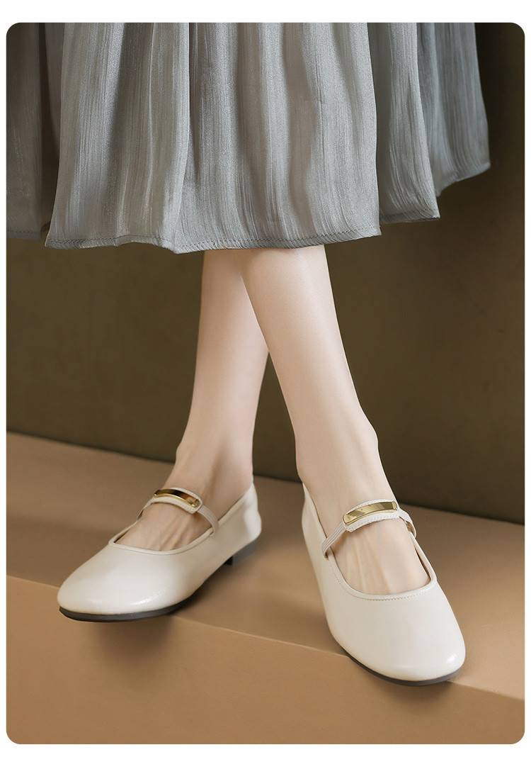 【Soft Sole And Soft Upper】Cameido Comfortable Flat Ankle Strap Shallow Single Shoes For Women, Autumn Round Toe Mary Jane Shoes_voghion.com