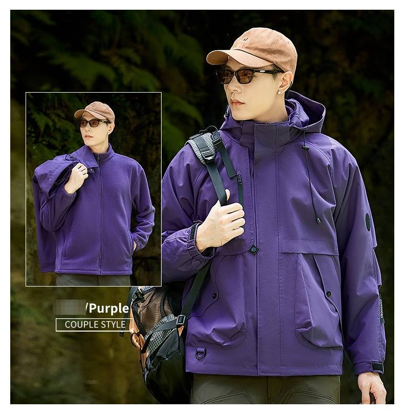 Women's 3-in-1 Waterproof Windproof Jacket With Detachable Fleece Liner For Hiking Skiing Outdoor Activities_voghion.com