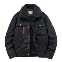 Men's Suede-Look Winter Coat – Plush Thickened Cotton & Wool Blend | Black/Grey/Khaki/Army Green/Caramel | M-5XL | Workwear & Casual Style_voghion.com