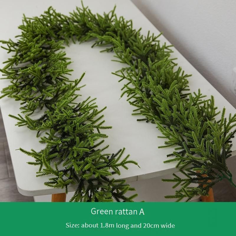 Frosted Christmas Garland With Realistic Snow Flocking – Premium Faux Pine Vine For Doorway, Mantel & Retail Display Decorations_voghion.com