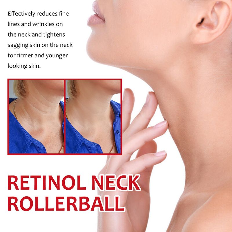 EELHOE Retinol Neck Rollerball, Moist Smooth Neck Wrinkle Wrinkle Firming Neck Reshape The Swan Neck_voghion.com
