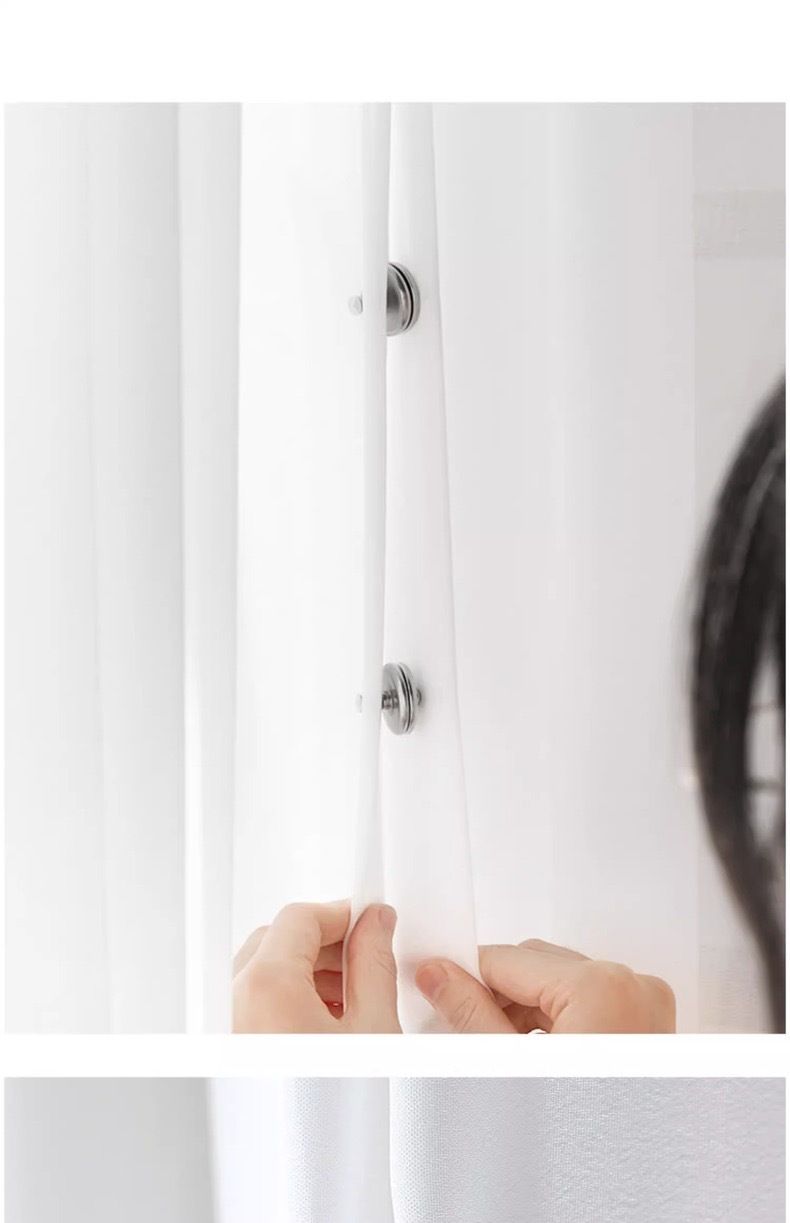 Tiebacks Curtain Fixing Device Ring Anti-Light Leakage Magnetic Closure Magnet Pair Buckle_voghion.com