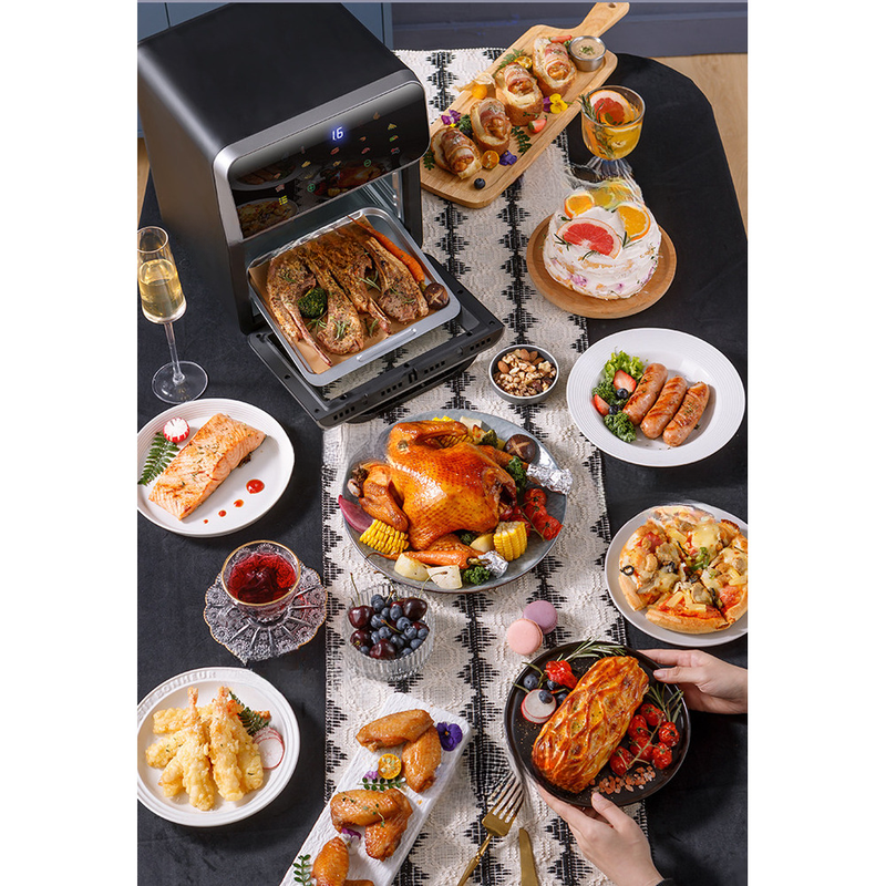 10L Μεγάλης Χωρητικότητας Air Visual Intelligent Πλήρως Αυτόματη Οικιακή Ηλεκτρική Φριτέζα, Πολυλειτουργική, Πολυστρωματική, Χωρίς Λάδι_voghion.com