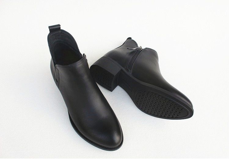 Export First Layer Cowhide All-Match Working Wear Ankle Boots_voghion.com