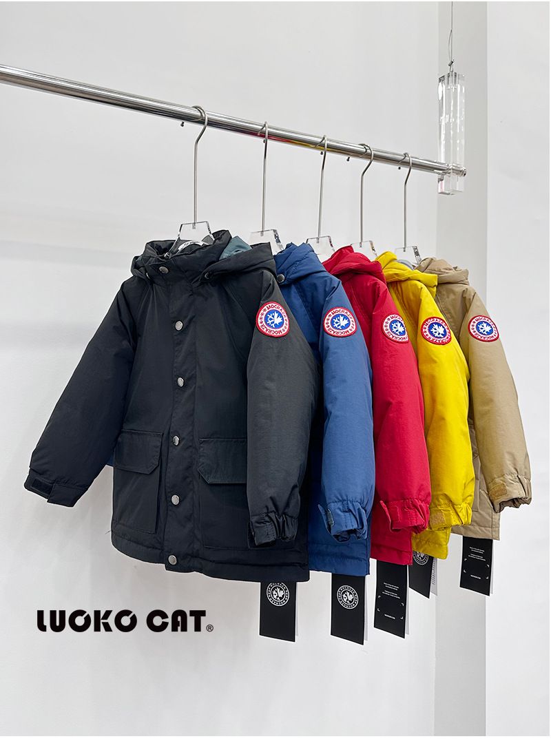 Kid's Clothing Children's Down Jacket Mid Length Thickened Hooded Detachable Windproof And Waterproof White Duck Down New Winter Style_voghion.com