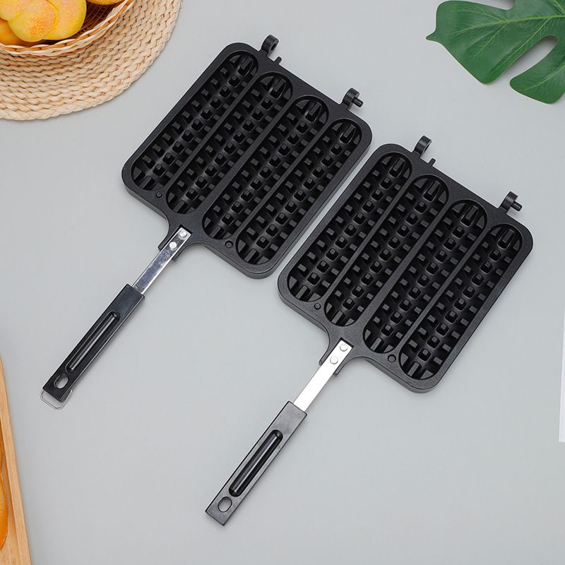 New Household Double-Sided Waffle Toast Bread Non-Stick Flat Pan Commercial Baking Mold_voghion.com