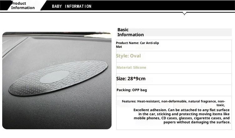 Kleine Deng Kleine Deng Große Kleine Leoparden-Ornamentmatte, für Auto, Silikonaufkleber, rutschfeste Parfümmatte_voghion.com