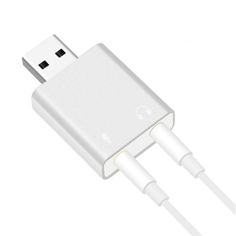 Xinweiqing Alloy külső hangkártya USB7.1 audioadapter 3,5 mm-es csatlakozóval PC notebookhoz_voghion.com