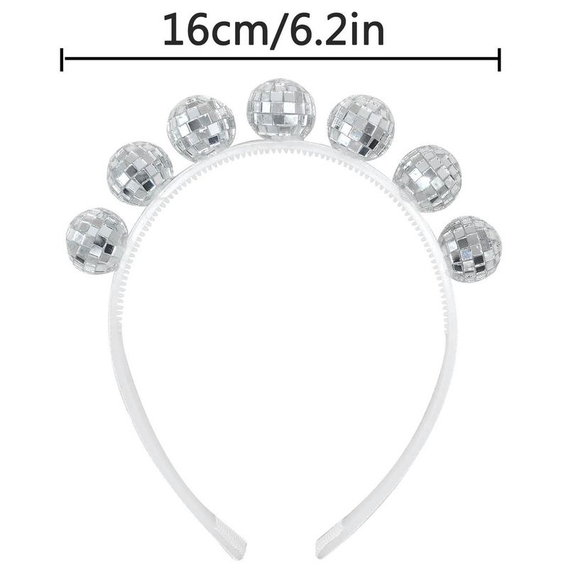 Disko koule Čelenka Náhrdelník Náramek Náušnice Retro Roztomilá Lesklá Zrcadlová Koule Čelenka 70. let Párty Tanec_voghion.com