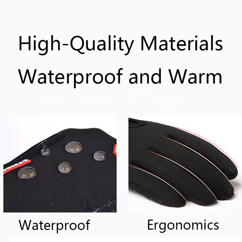 Winter men's and women's warm all finger Outdoor activities Touch screen Wind proond anti-skid gloves_voghion.com