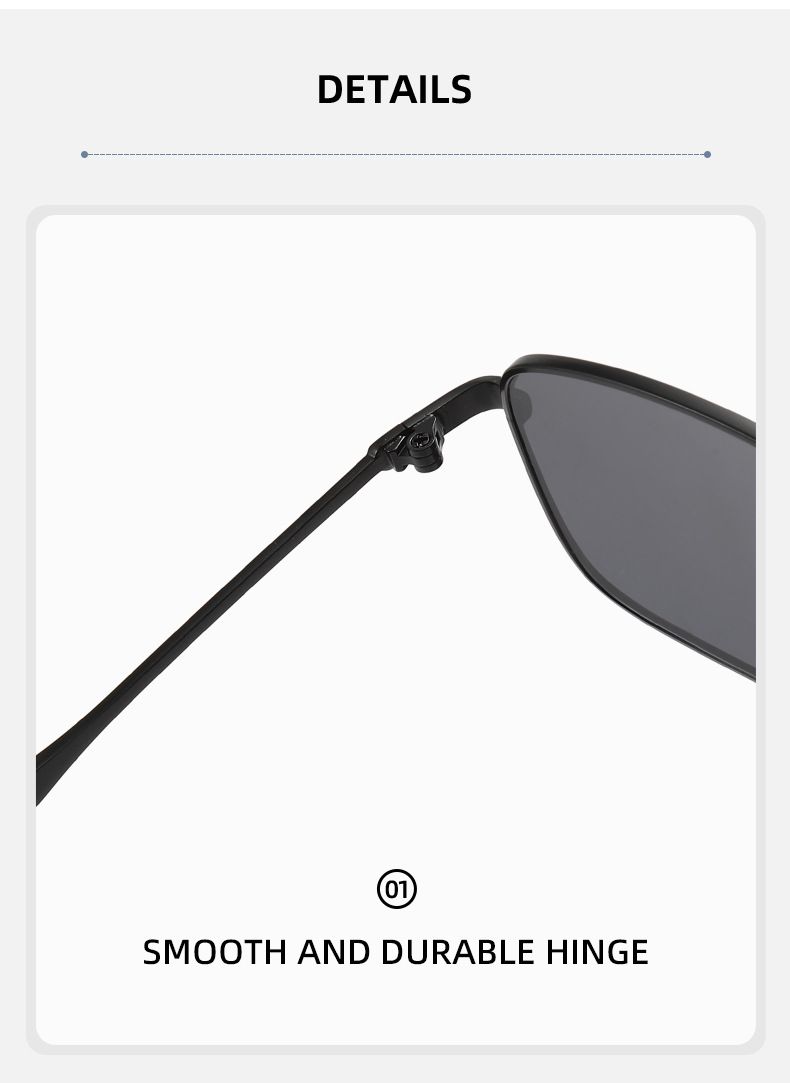 New Retro Metal Ultra Light Square Frame Anti Ultraviolet Sunglasses Small Face Personality Driving Sunglasses_voghion.com
