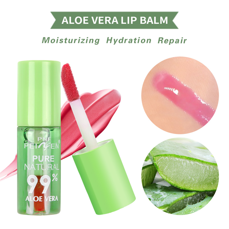 Vera 1PC Aloe Essence lūpu krāsa, krāsu mainoša, lūpu spīdums, ilgstoša mitrināšana, ūdensizturīga, temperatūra C_voghion.com