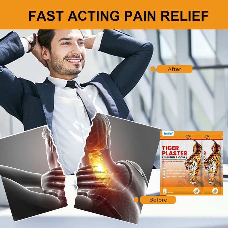 Sumifun English Tiger Equipment Brand Far Infrared Relieving Patch Joint Discomfort And Muscle Pain K00000 1_voghion.com
