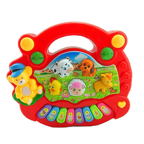 Piano musical de ferme animale, 1 pièce, jouet éducatif pour bébé, jouet musical de développement, cadeau_voghion.com