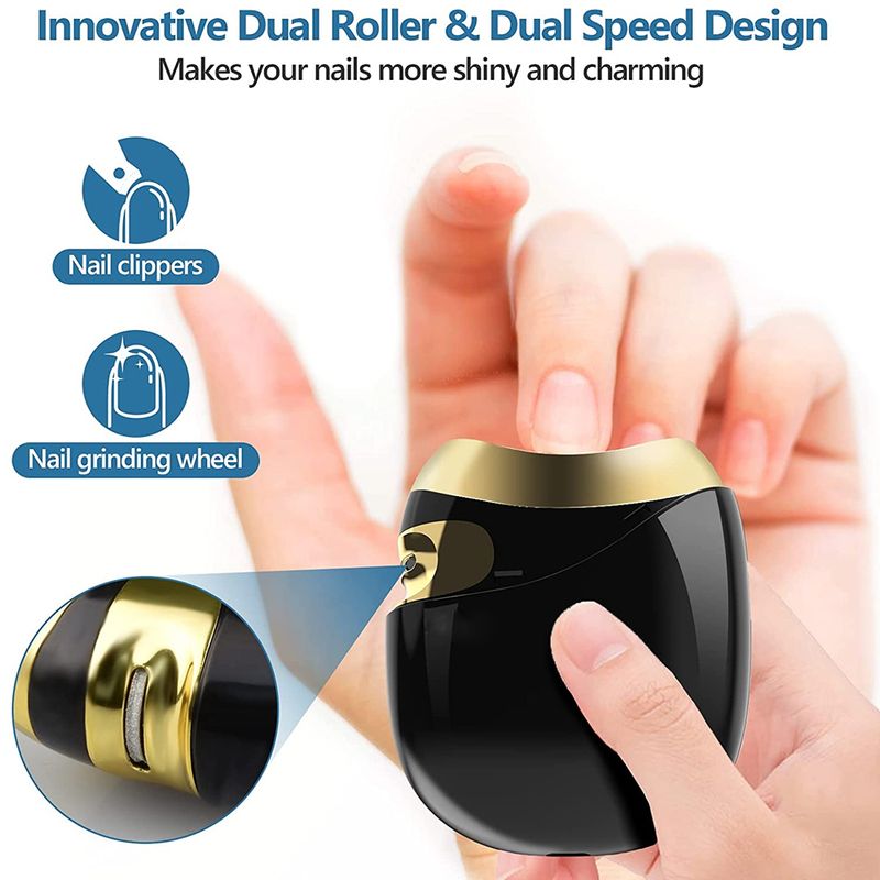 2 in 1 Scheren & Schleifen Elektrischer Nagelschneider Nagelfeile Baby Erwachsener Automatischer Nagelknipser Zehen- & Fingernagelpflege Maniküre-Werkzeug_voghion.com