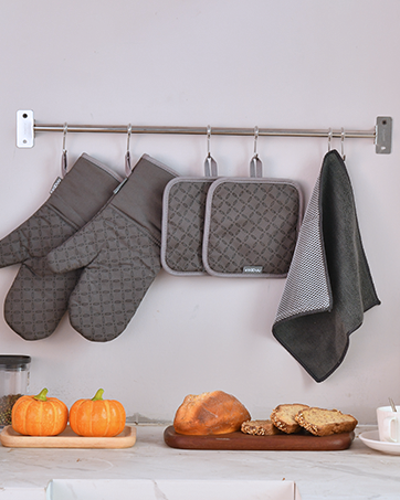 500° Heat Resistant 6-PC Set - Oven Gloves Insulation_voghion.com