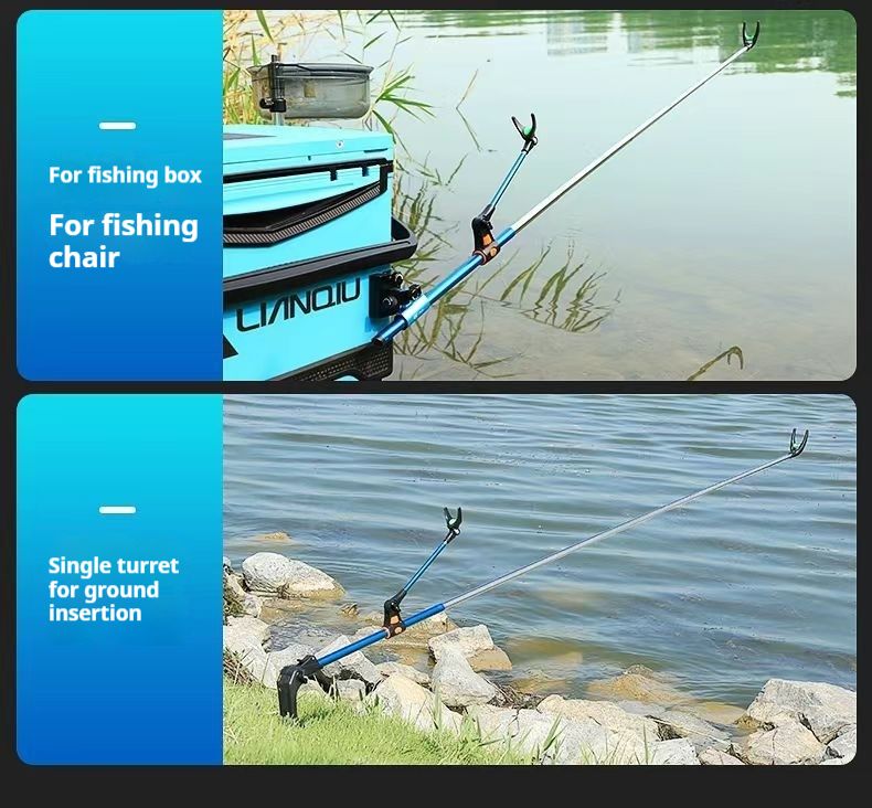 Vara de pesca de aço inoxidável antiderrapante suporte de inserção no solo, vara de mar portátil, canhão, suporte de pesca_voghion.com