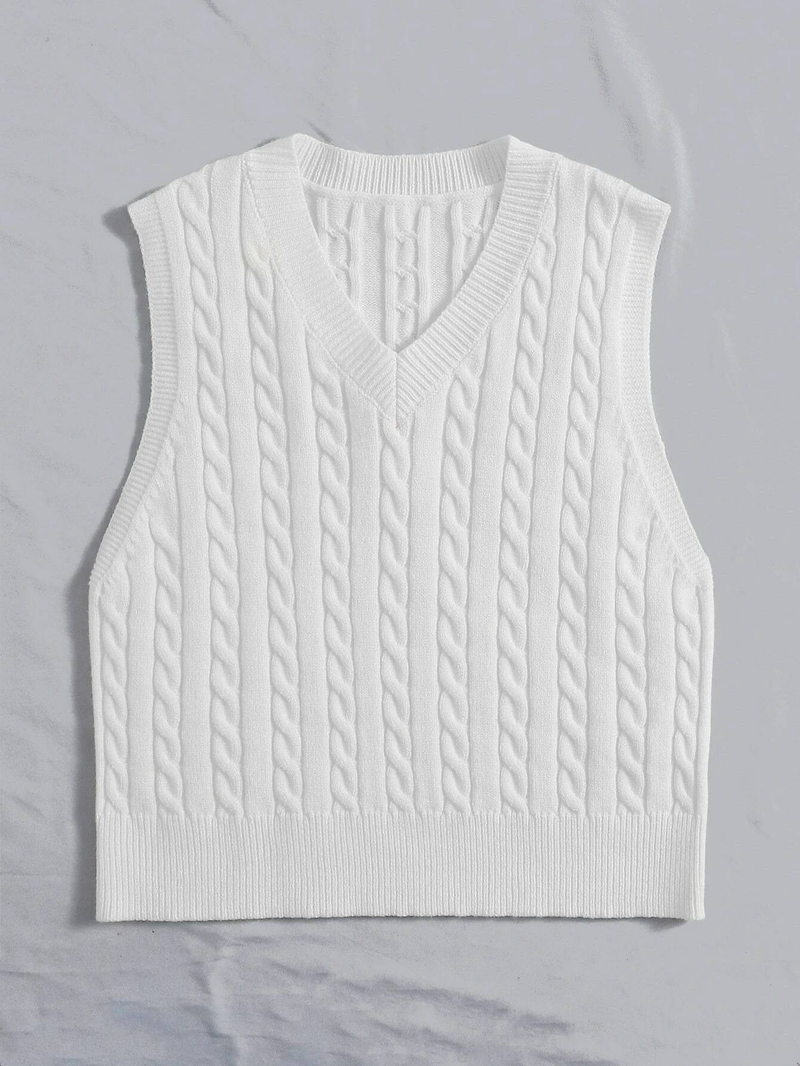 Frauen hot girl regenbogen gestrickte leibchen weste hohl herz design süße und würzig kleine weste_voghion.com