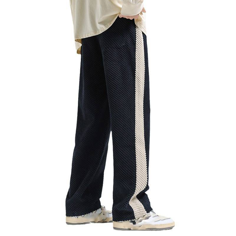 Men's Clothing Loose Straight Leg Trendy Casual Sports Trousers_voghion.com