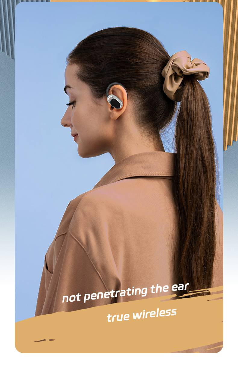 Ergonomisches, um 130° schwenkbares Bluetooth-Headset mit 300-mAh-Akku, Schnellverbindung, LED-Anzeige, direktionalem Sound, Touch-Steuerung, Bluetooth 5.3_voghion.com