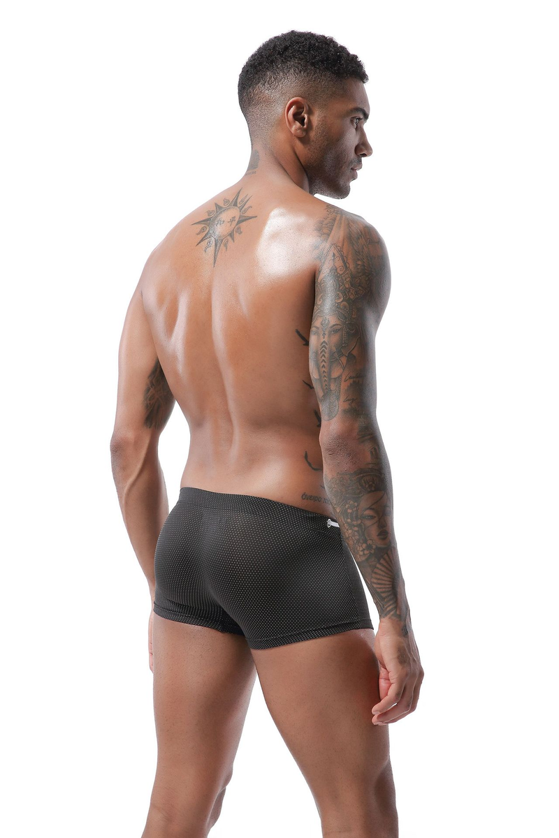 Men's Flat-angle Swimming Trunks, Low-waist Nylon Beach Trunks, Hot Spring Swimming Trunks, Lace-up, Summer_voghion.com