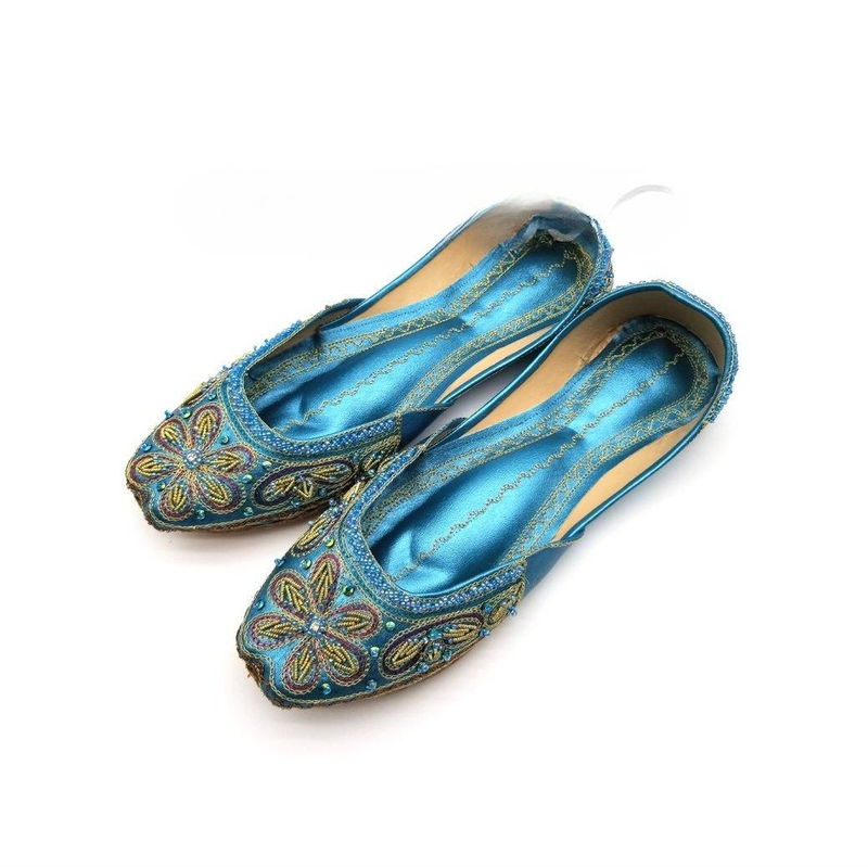 Damesschoenen Leren schoenen Dames ronde neus Platte schoenen met kralenborduursel_voghion.com