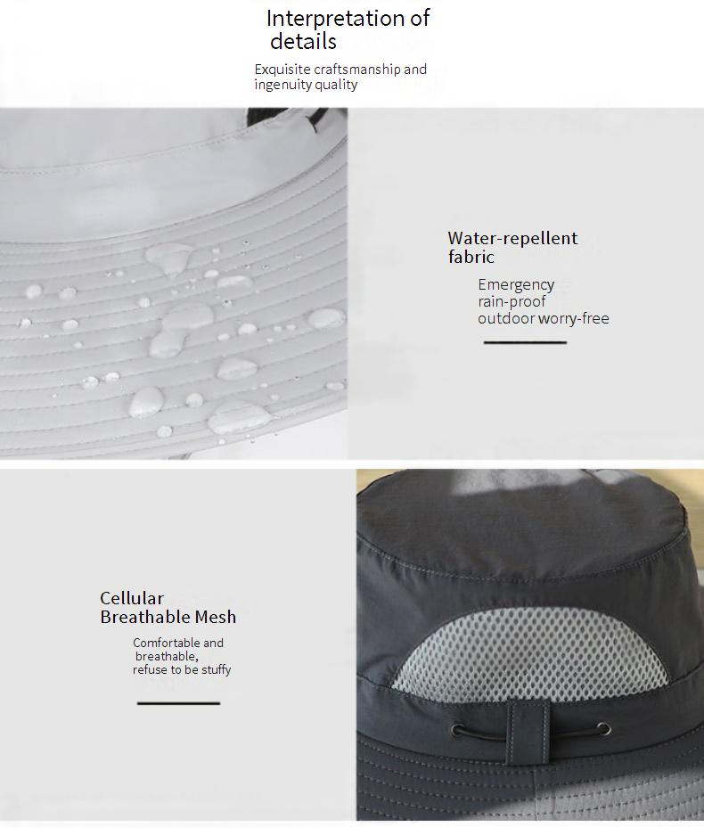 Cappello rinfrescante ad energia solare con protezione staccabile per viso e collo - Ventilatore ricaricabile ad alta potenza per esterni - Protezione solare UPF50+ per uomo_voghion.com