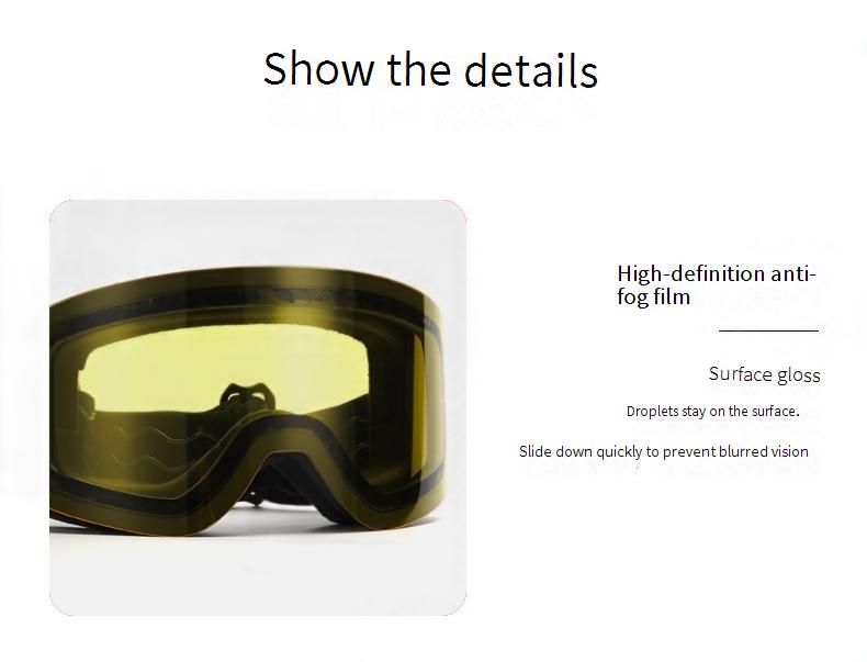 Antibeschlag-Skibrille mit Doppellinse für Outdoor-Sportarten, kompatibel mit Korrekturbrillen, weites Sichtfeld – mehrere Farboptionen_voghion.com
