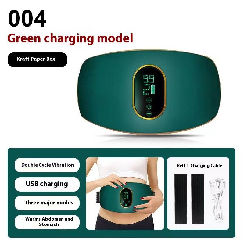 Cinturón masajeador abdominal inalámbrico con calefacción: amasamiento automático, shiatsu y compresas calientes para reducir la grasa abdominal. Dispositivo portátil de masaje de cintura._voghion.com
