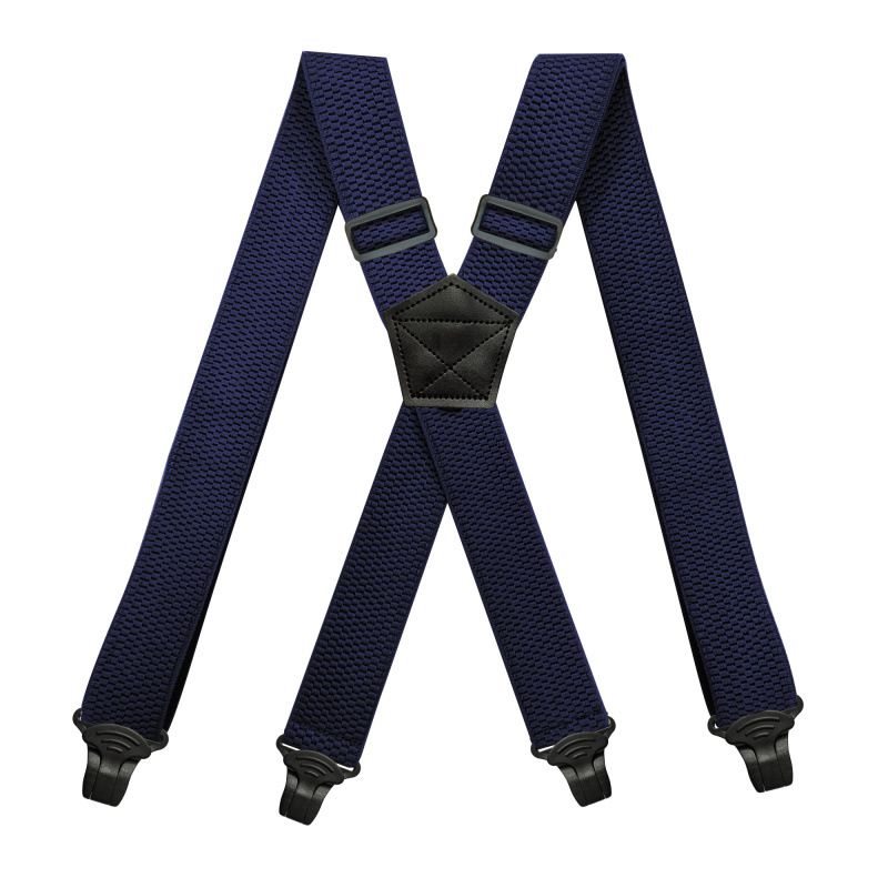 VOOTHOST Heavy Duty Suspenders For Men Work Outdoor 3.8cm/1.5inch Y-back 3 Plastic Clips Adjustable Elastic Trouser Braces Strap Belt VB225_voghion.com