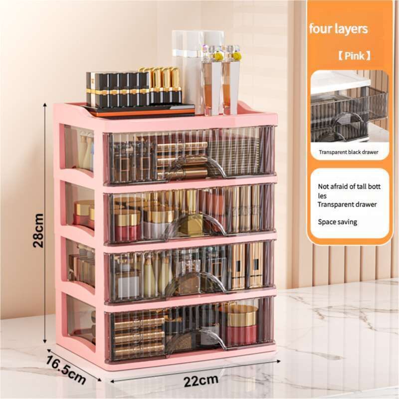 Nou sertar de lux ușor, stil desktop, multistrat, cosmetice transparente, cutie de depozitare pentru masă de toaletă, organizator de dulap_voghion.com