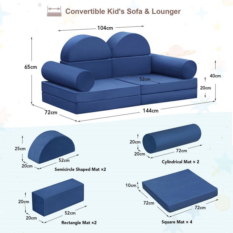 10PCS Toddler Modular Play Couch_voghion.com