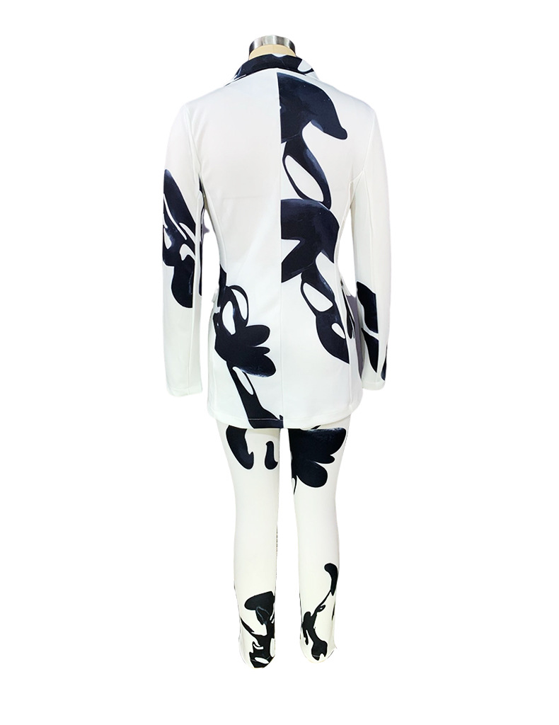 professionel casual temperament jakkesæt toppe retro printet jakkesæt_voghion.com