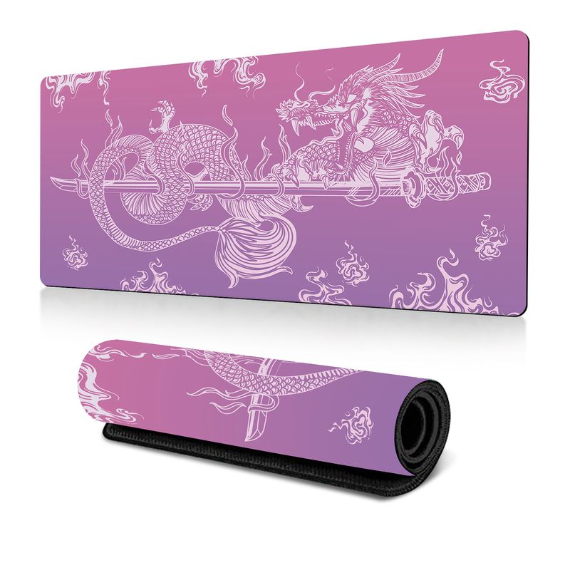 Dragon Mouse Pad Wholesale Dragon Totem Computer Desk Pad Office Learning Large Thick Non-slip Keyboard Pad_voghion.com